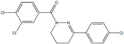 [3-(4-chlorophenyl)-5,6-dihydro-1(4H)-pyridazinyl](3,4-dichlorophenyl)methanone Structure