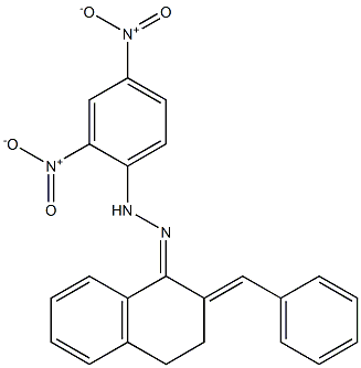 2-benzylidene-1,2,3,4-tetrahydronaphthalen-1-one 1-(2,4-dinitrophenyl)hydrazone Structure