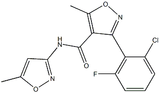  N4-(5-methylisoxazol-3-yl)-3-(2-chloro-6-fluorophenyl)-5-methylisoxazole-4-carboxamide