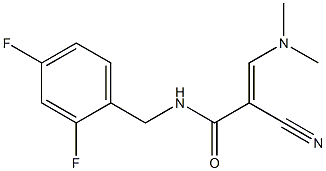 N1-(2,4-difluorobenzyl)-2-cyano-3-(dimethylamino)acrylamide Struktur