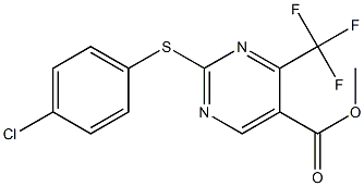 methyl 2-[(4-chlorophenyl)thio]-4-(trifluoromethyl)pyrimidine-5-carboxylate Structure