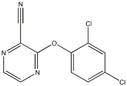 3-(2,4-dichlorophenoxy)-2-pyrazinecarbonitrile 化学構造式