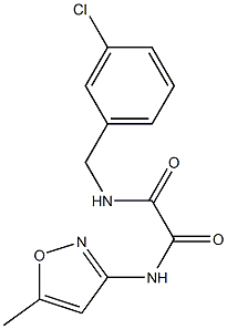 N1-(3-chlorobenzyl)-N2-(5-methylisoxazol-3-yl)ethanediamide,,结构式