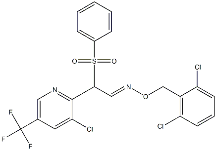 2-[3-chloro-5-(trifluoromethyl)-2-pyridinyl]-2-(phenylsulfonyl)acetaldehyde O-(2,6-dichlorobenzyl)oxime Structure