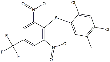 2-[(2,4-dichloro-5-methylphenyl)thio]-1,3-dinitro-5-(trifluoromethyl)benzene 化学構造式