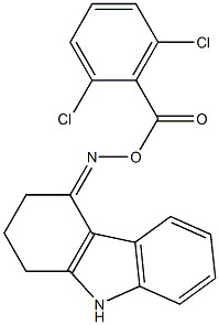 4-{[(2,6-dichlorobenzoyl)oxy]imino}-2,3,4,9-tetrahydro-1H-carbazole 化学構造式