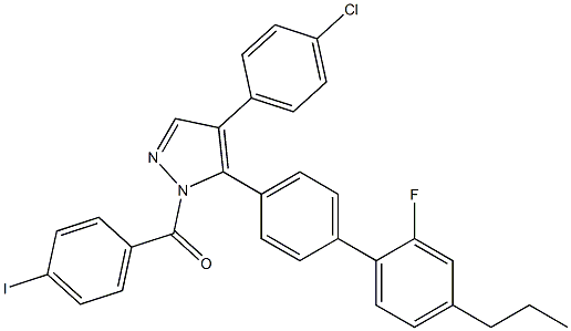 [4-(4-chlorophenyl)-5-(2'-fluoro-4'-propyl[1,1'-biphenyl]-4-yl)-1H-pyrazol-1-yl](4-iodophenyl)methanone|