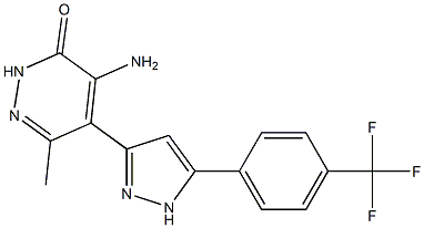 4-amino-6-methyl-5-{5-[4-(trifluoromethyl)phenyl]-1H-pyrazol-3-yl}-2,3-dihy dropyridazin-3-one Structure