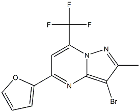 3-bromo-5-(2-furyl)-2-methyl-7-(trifluoromethyl)pyrazolo[1,5-a]pyrimidine