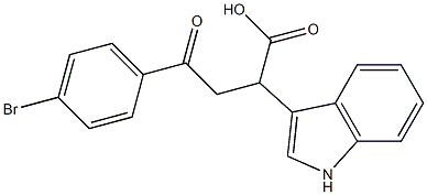 4-(4-bromophenyl)-2-(1H-indol-3-yl)-4-oxobutanoic acid Structure