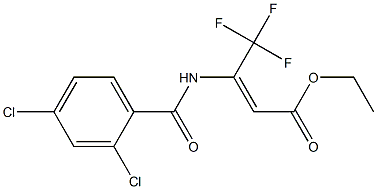 ethyl (E)-3-[(2,4-dichlorobenzoyl)amino]-4,4,4-trifluoro-2-butenoate Structure