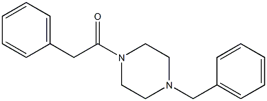 1-(4-benzylpiperazino)-2-phenylethan-1-one Structure