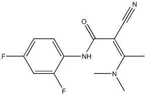 N1-(2,4-difluorophenyl)-2-cyano-3-(dimethylamino)but-2-enamide Structure