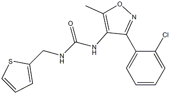 N-[3-(2-chlorophenyl)-5-methylisoxazol-4-yl]-N'-(2-thienylmethyl)urea Structure
