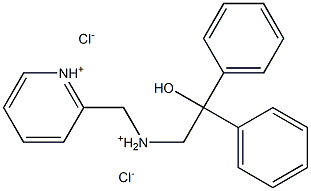 2-{[(2-hydroxy-2,2-diphenylethyl)ammonio]methyl}pyridinium dichloride Struktur