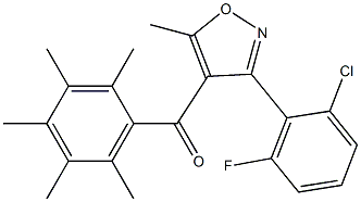 [3-(2-chloro-6-fluorophenyl)-5-methylisoxazol-4-yl](2,3,4,5,6-pentamethylphenyl)methanone