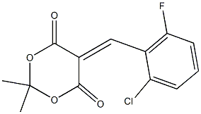 5-(2-chloro-6-fluorobenzylidene)-2,2-dimethyl-1,3-dioxane-4,6-dione Structure