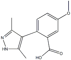 2-(3,5-dimethyl-1H-pyrazol-4-yl)-5-methoxybenzoic acid,,结构式