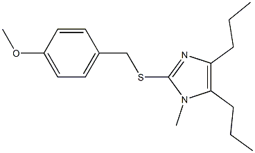 methyl 4-{[(1-methyl-4,5-dipropyl-1H-imidazol-2-yl)sulfanyl]methyl}phenyl ether Structure