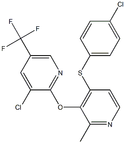 4-[(4-chlorophenyl)sulfanyl]-2-methyl-3-pyridinyl 3-chloro-5-(trifluoromethyl)-2-pyridinyl ether Structure