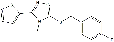 4-fluorobenzyl 4-methyl-5-(2-thienyl)-4H-1,2,4-triazol-3-yl sulfide|