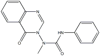 N-methyl-N-(4-oxo-3,4-dihydroquinazolin-3-yl)-N'-phenylurea,,结构式