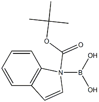 N-BOC-1-INDOLE BORONIC ACID,,结构式