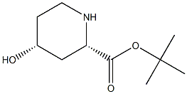 (2S,4R)-tert-butyl 4-hydroxypiperidine-2-carboxylate,,结构式