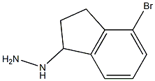 (4-bromo-2,3-dihydro-1H-inden-1-yl)hydrazine,,结构式