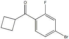 (4-bromo-2-fluorophenyl)(cyclobutyl)methanone Structure