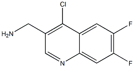 (4-chloro-6,7-difluoroquinolin-3-yl)methanamine Structure