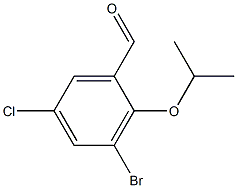 3-bromo-5-chloro-2-isopropoxybenzaldehyde 结构式