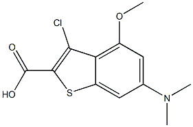 3-chloro-6-(dimethylamino)-4-methoxybenzo[b]thiophene-2-carboxylic acid|