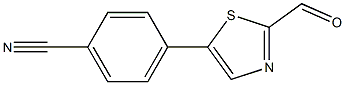 4-(2-formylthiazol-5-yl)benzonitrile 化学構造式