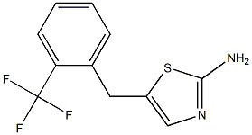 5-(2-TRIFLUOROMETHYL-BENZYL)-THIAZOL-2-YLAMINE 化学構造式