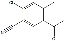 5-acetyl-2-chloro-4-methy-benzonitrile,,结构式