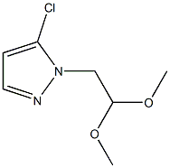 5-chloro-1-(2,2-dimethoxyethyl)-1H-pyrazole,,结构式