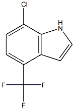 7-chloro-4-(trifluoromethyl)-1H-indole,,结构式