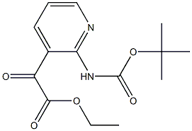 ethyl 2-(2-(tert-butoxycarbonylamino)pyridin-3-yl)-2-oxoacetate 化学構造式