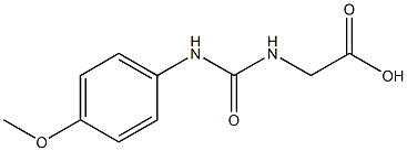 ({[(4-methoxyphenyl)amino]carbonyl}amino)acetic acid 化学構造式