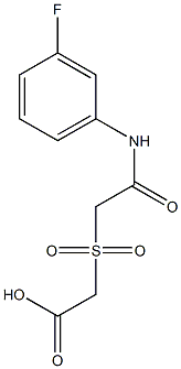 ({2-[(3-fluorophenyl)amino]-2-oxoethyl}sulfonyl)acetic acid Struktur
