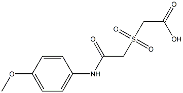 ({2-[(4-methoxyphenyl)amino]-2-oxoethyl}sulfonyl)acetic acid,,结构式