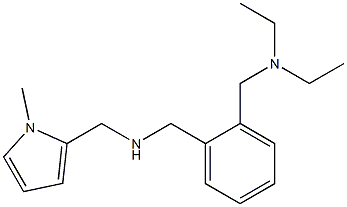 ({2-[(diethylamino)methyl]phenyl}methyl)[(1-methyl-1H-pyrrol-2-yl)methyl]amine Struktur