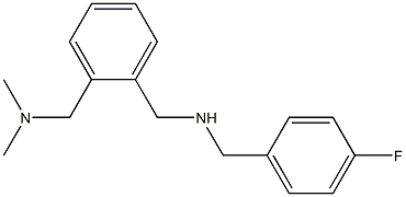 ({2-[(dimethylamino)methyl]phenyl}methyl)[(4-fluorophenyl)methyl]amine,,结构式