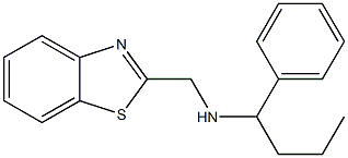 (1,3-benzothiazol-2-ylmethyl)(1-phenylbutyl)amine,,结构式