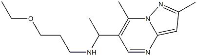 (1-{2,7-dimethylpyrazolo[1,5-a]pyrimidin-6-yl}ethyl)(3-ethoxypropyl)amine