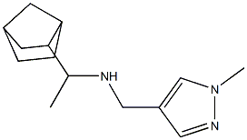 (1-{bicyclo[2.2.1]heptan-2-yl}ethyl)[(1-methyl-1H-pyrazol-4-yl)methyl]amine,,结构式
