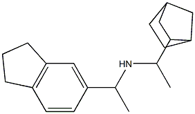 (1-{bicyclo[2.2.1]heptan-2-yl}ethyl)[1-(2,3-dihydro-1H-inden-5-yl)ethyl]amine 结构式
