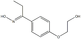 (1E)-1-[4-(2-hydroxyethoxy)phenyl]propan-1-one oxime,,结构式