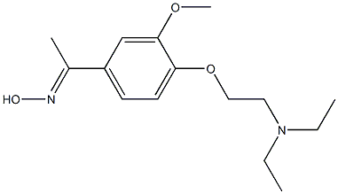 (1E)-1-{4-[2-(diethylamino)ethoxy]-3-methoxyphenyl}ethanone oxime 结构式